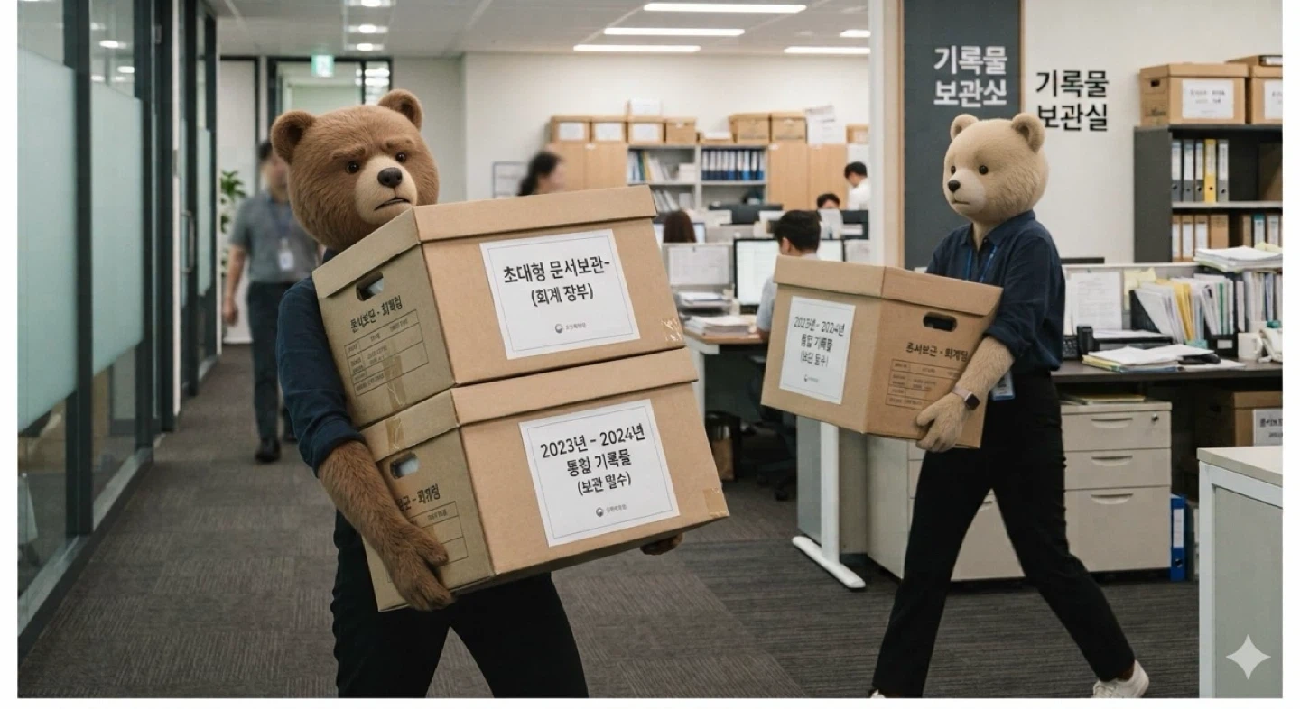 지하서고 정리(서류 옮기기, 스캔 등)