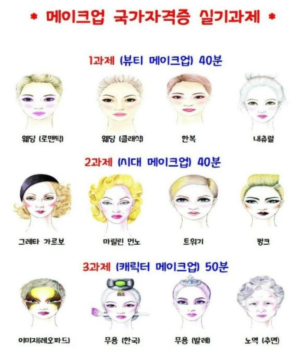 메이크업 실기모델 구합니다