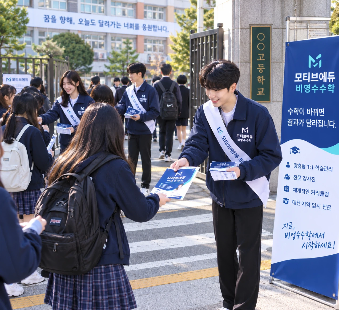 중학교 앞 전단지 배부(문정중 유성중 갑천중 원신흥중)