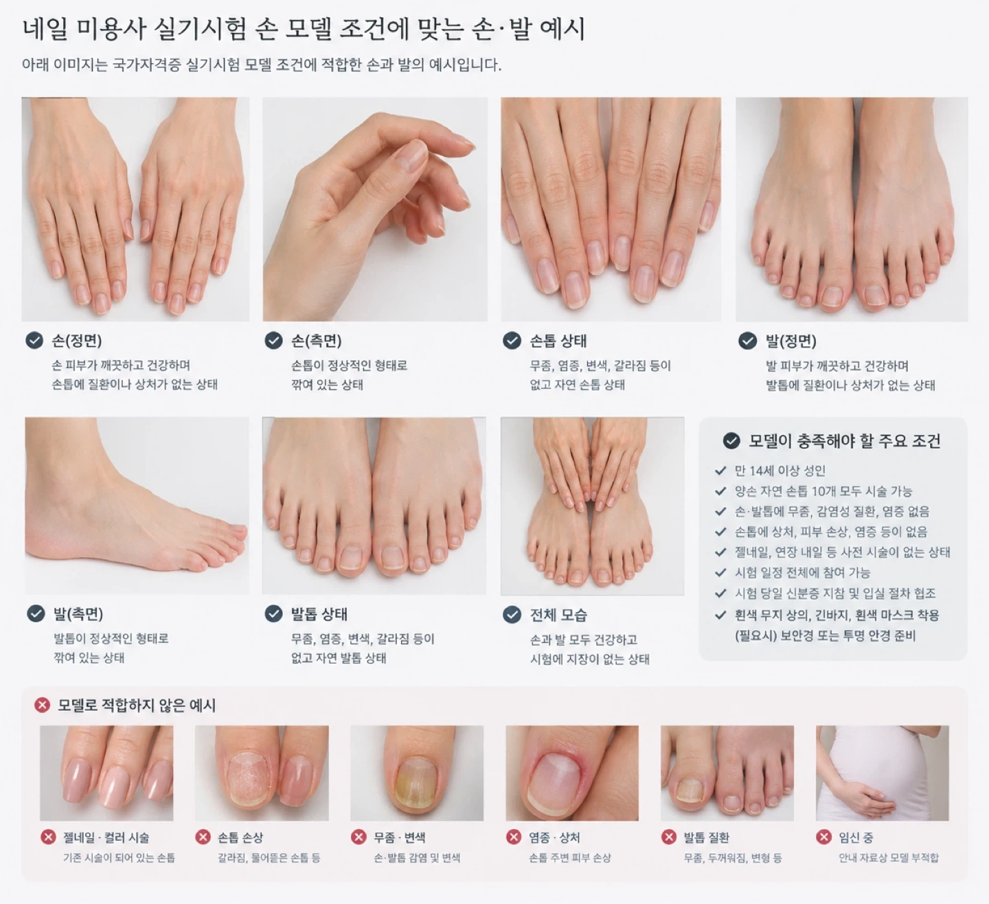 11/6 네일 미용사 실기 모델 구인