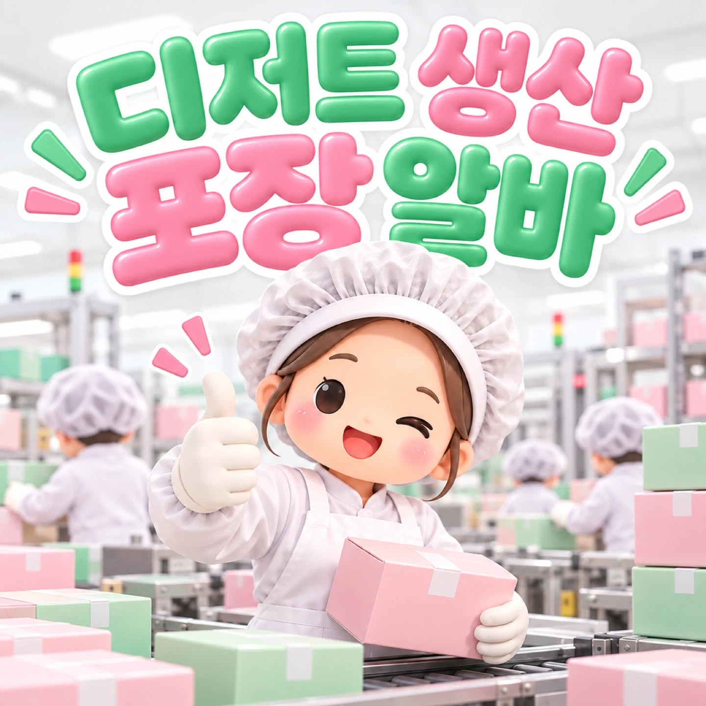 평일 주간 디저트 생산 포장 알바 모집
