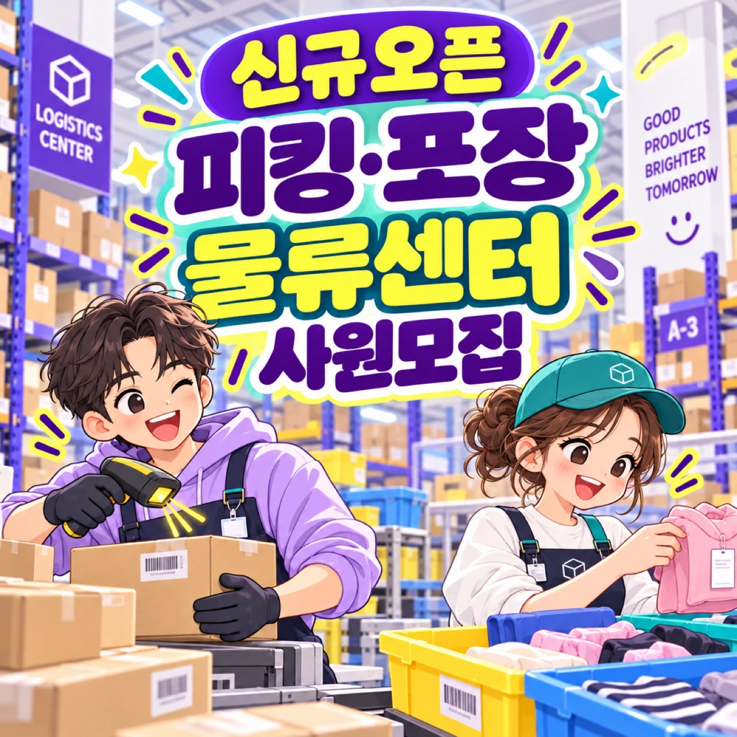 지게차 및 일반 모집 신규오픈 화장품 의류 잡화 물류