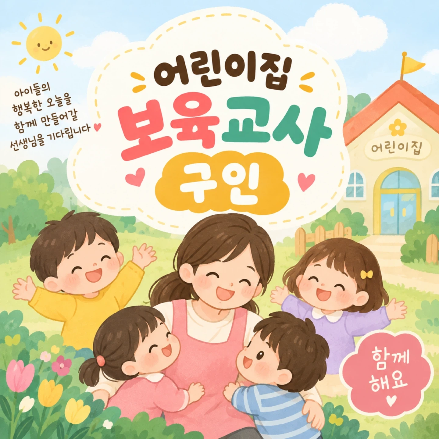 파크푸르지오어린이집 보육교사 구인공고