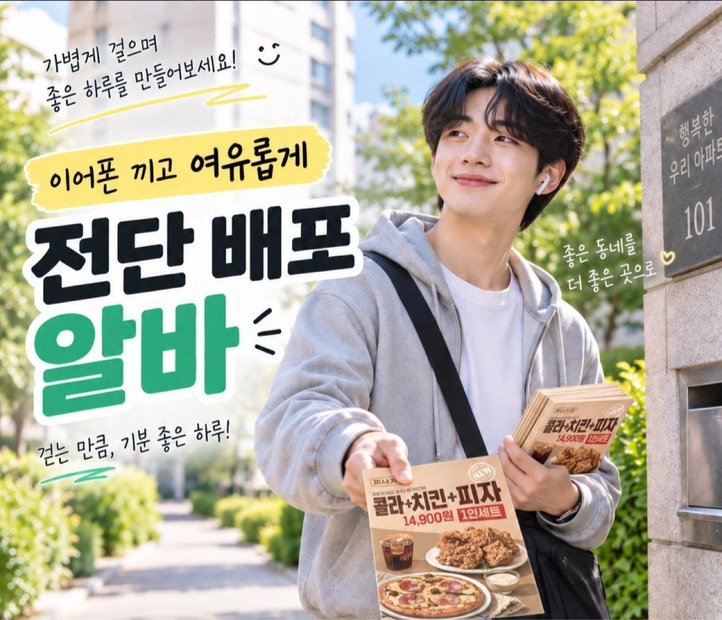 룰루 랄라 운동하며 돈버는 전단지 알바 급구 !!