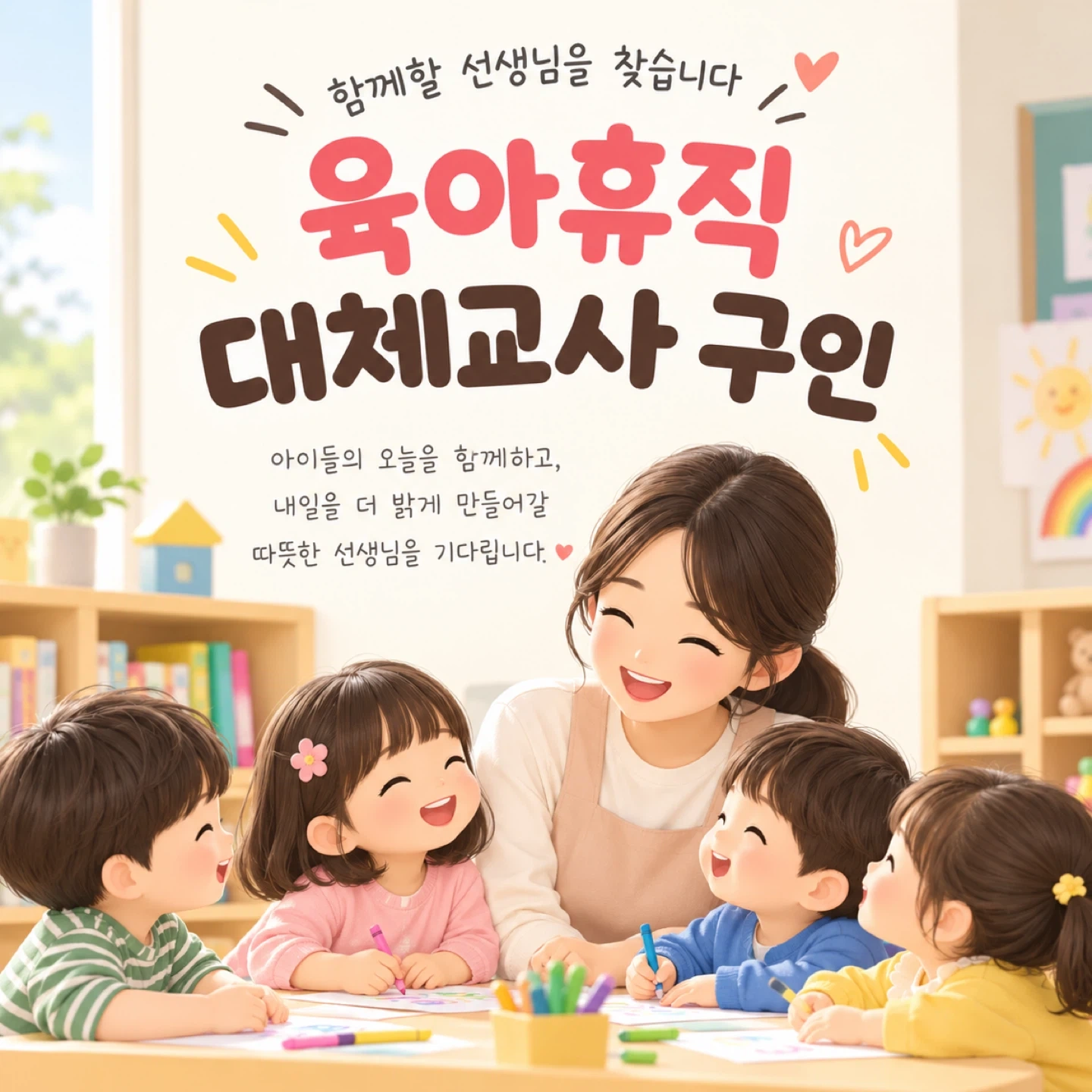 육아휴직 대체교사 구해요