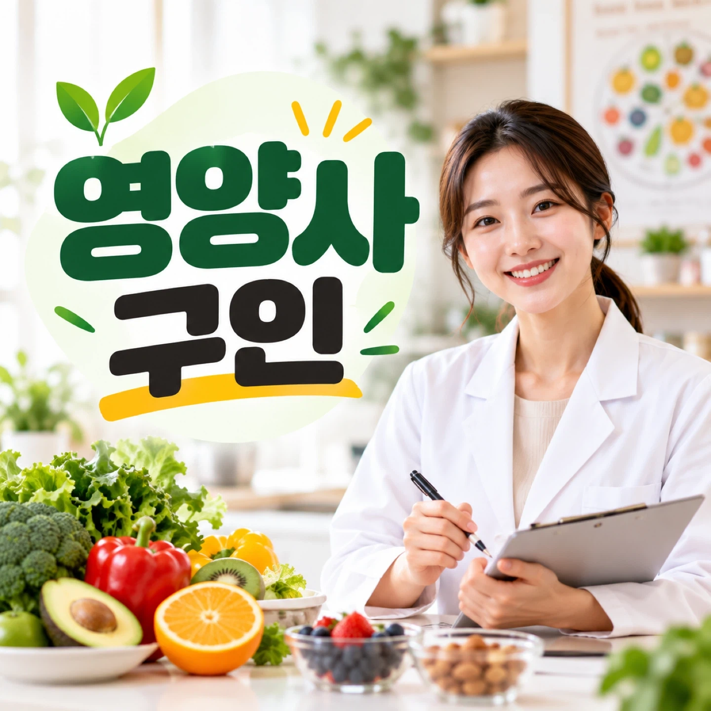영양사 구인 (나이 무관, 요일&시간협의, 재택가능)