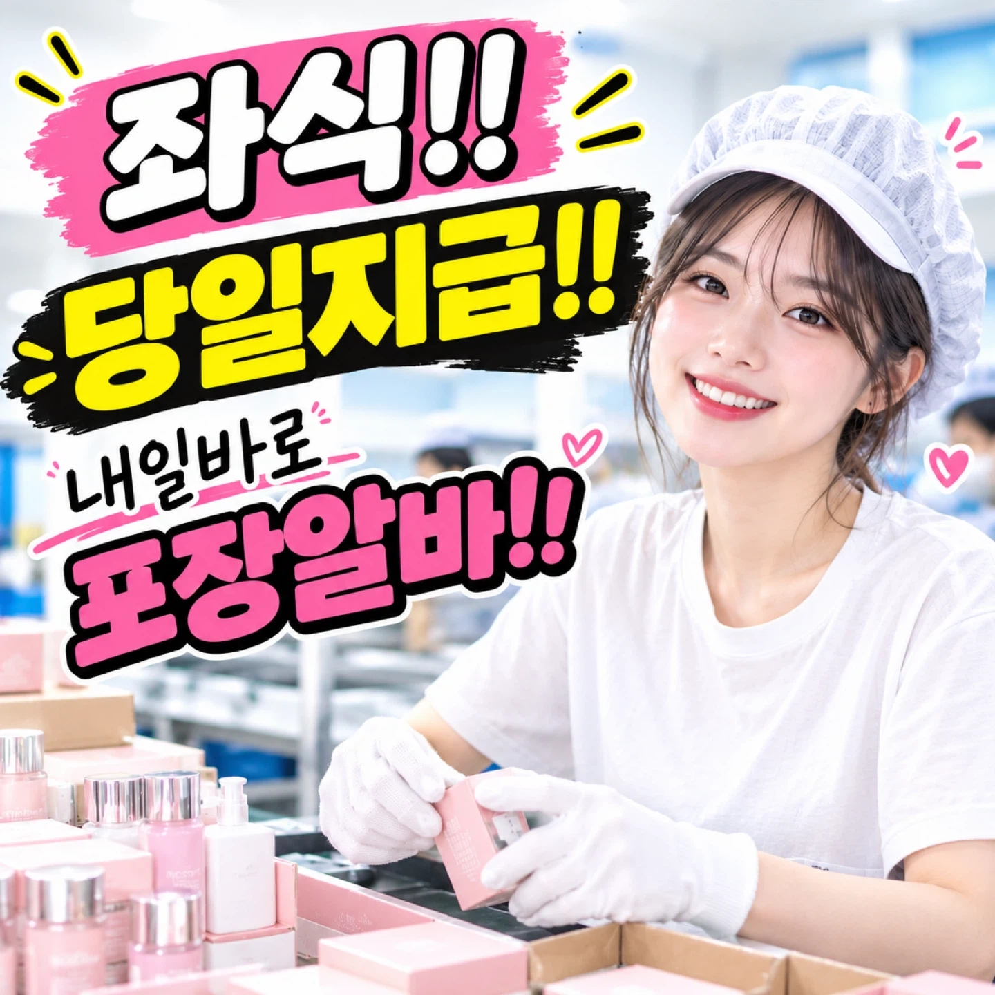 좌식 장기가능!!(당일지급!!)단순포장업무 하실분!