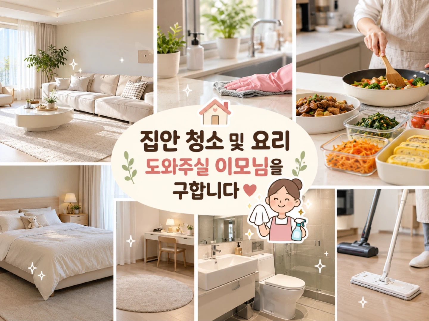 가정집 청소해주실 이모님 모십니다