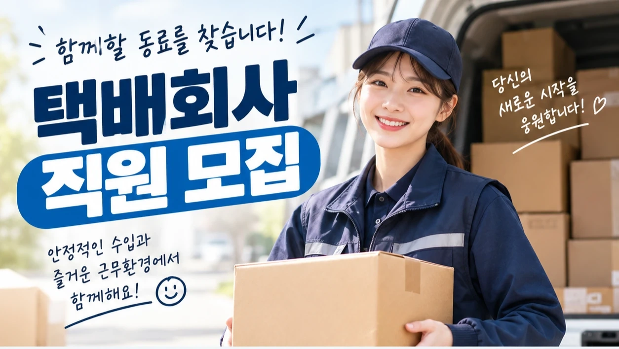 택배기사님 모집합니다.