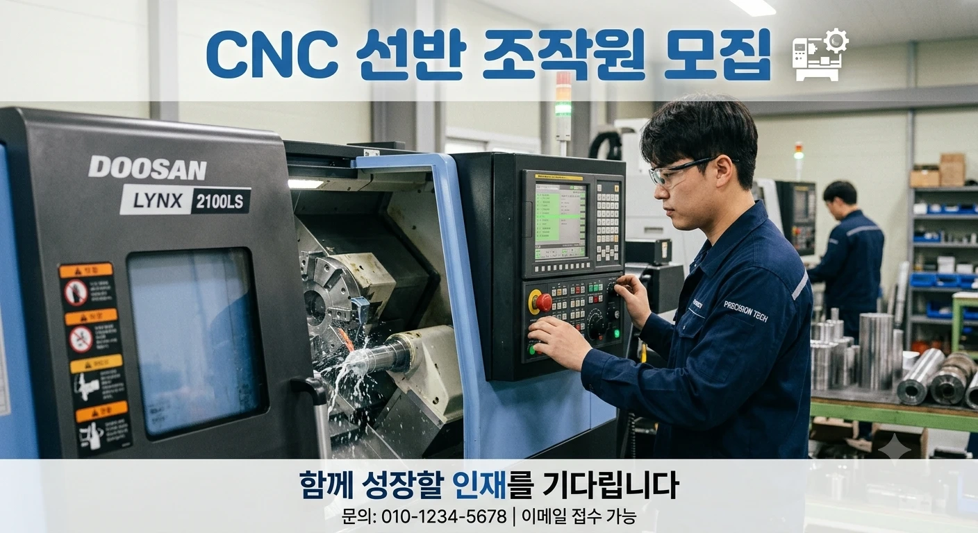 라텍코리아시스템 독산역 5분 CNC 기술자 2명 모집