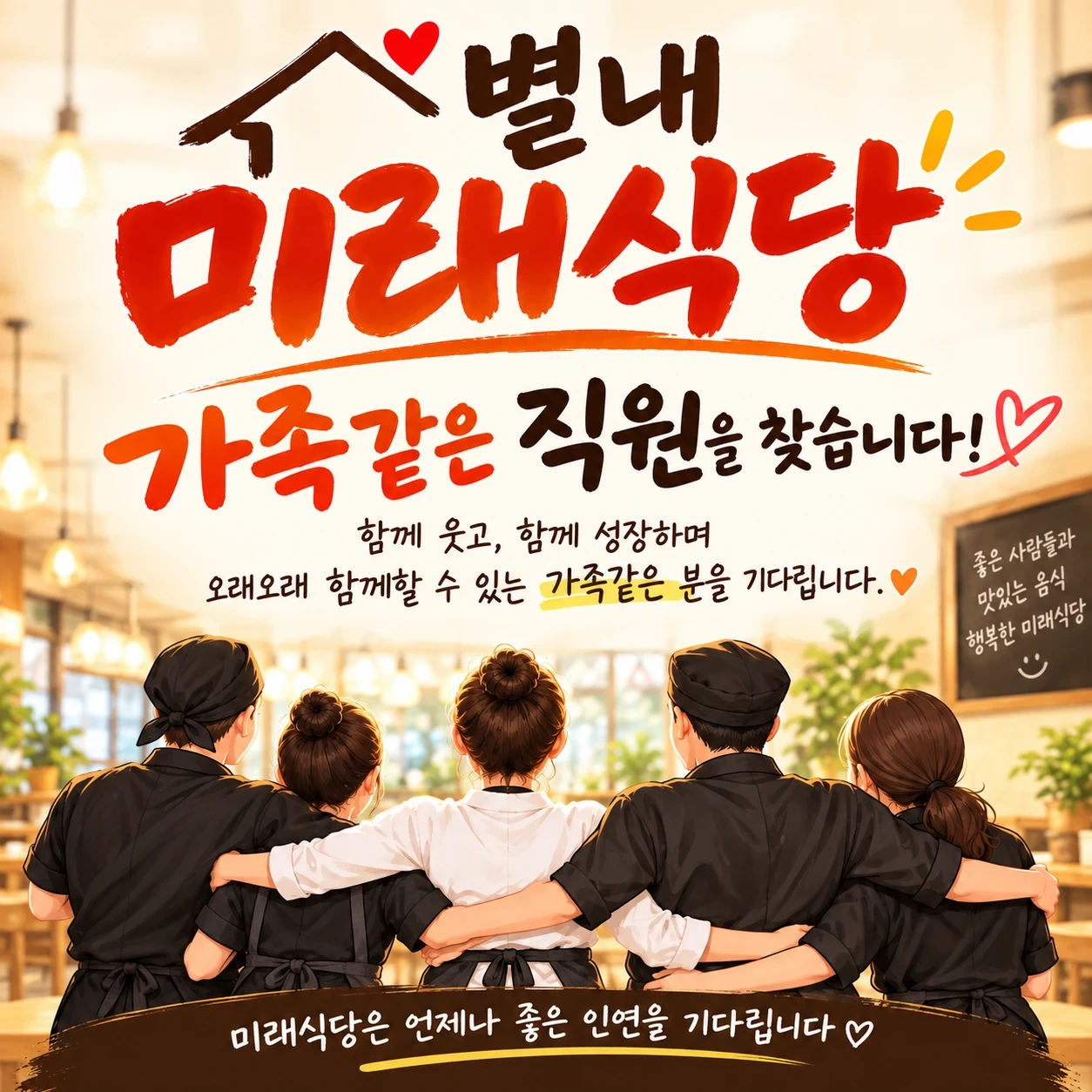 별내 미래식당 ㅡ 홀 종일 / 홀 파트타임