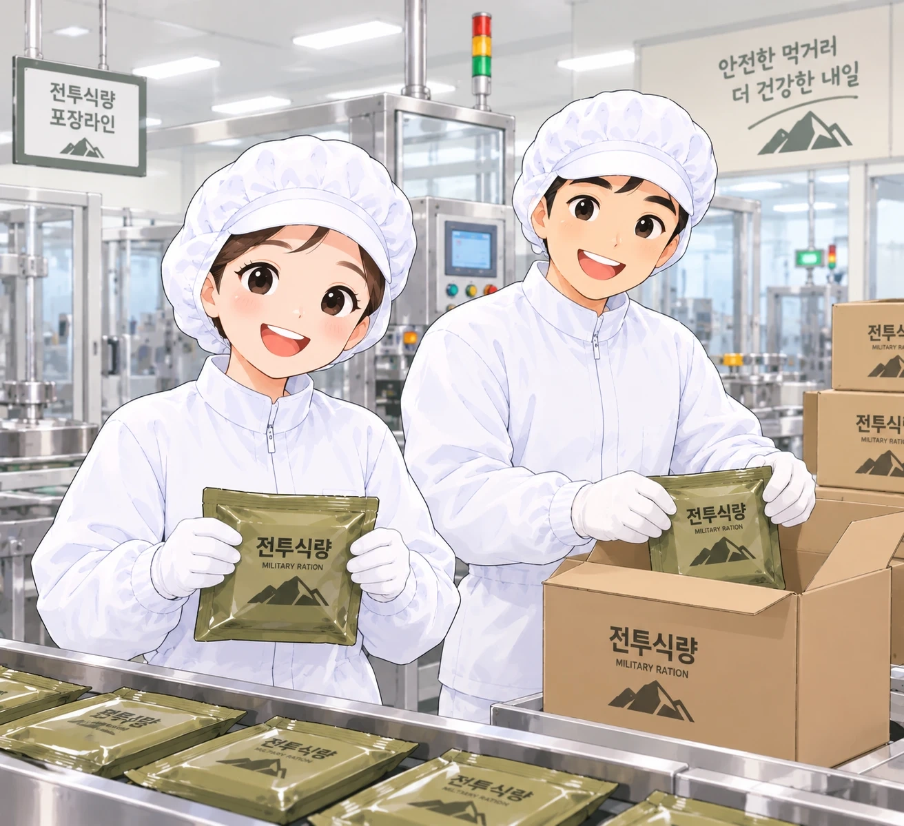 전투식량제조 생산직 함께하실분!
