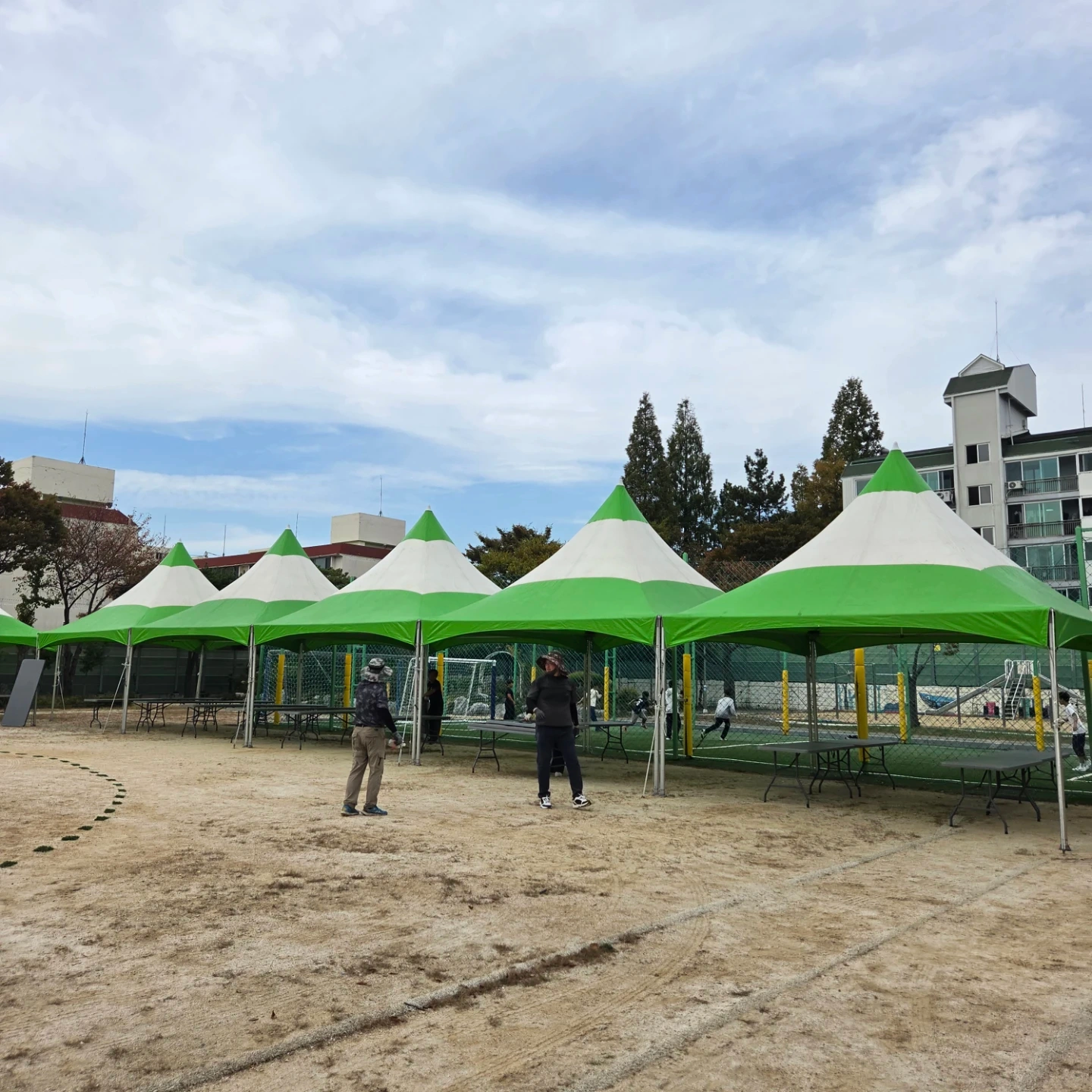 온산초 몽골텐트및의자철수