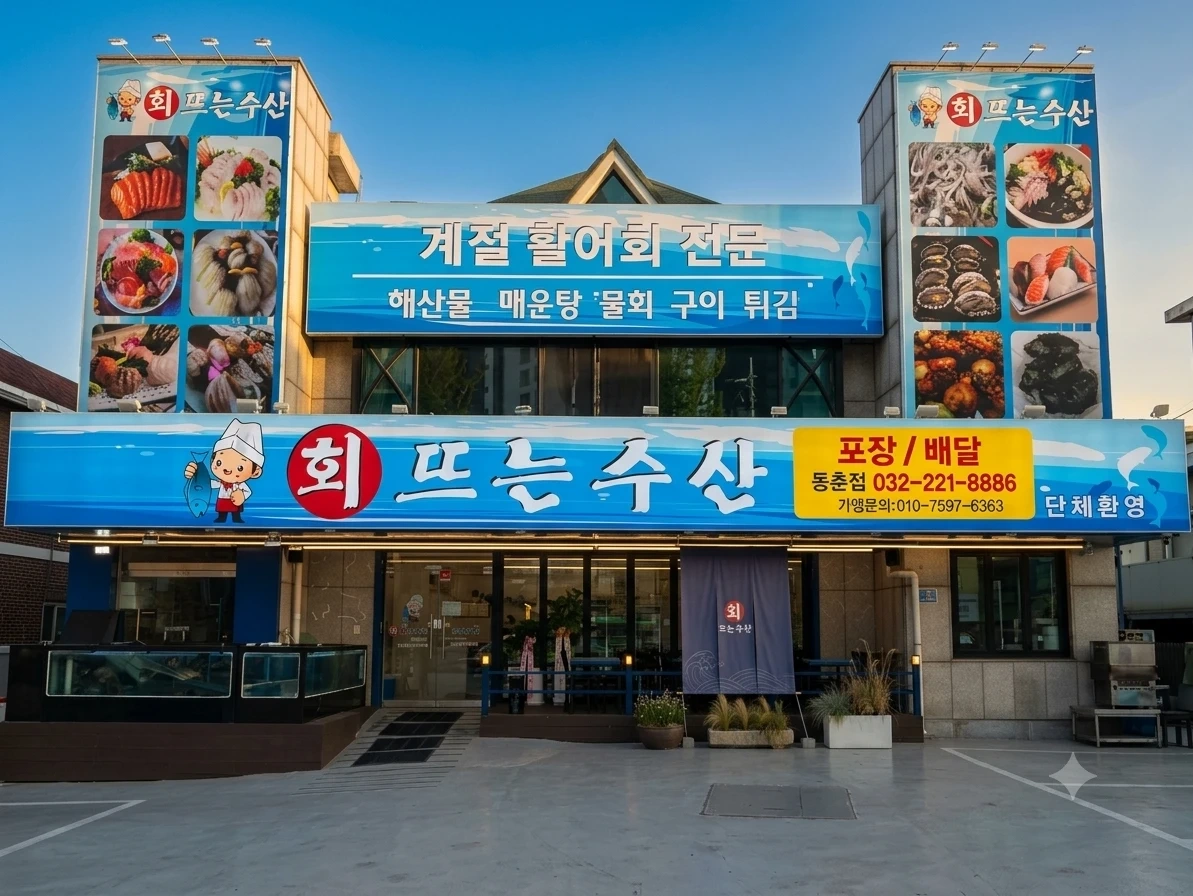 회뜨는수산 송도유원지점 직원구인(주방)