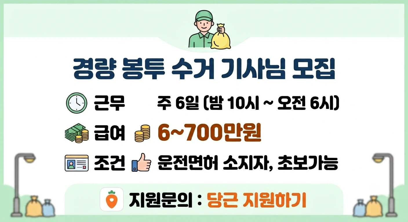 성실하게 일 하실 분 구함