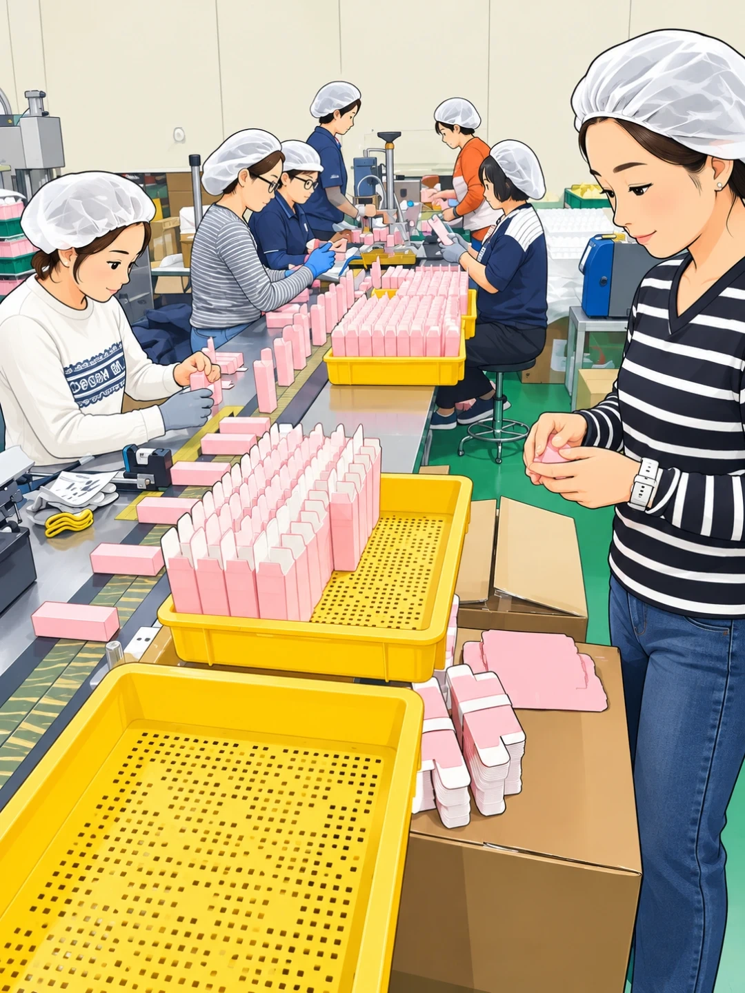 삼정동 익일지급/쿠션 라벨부착 단상자접기