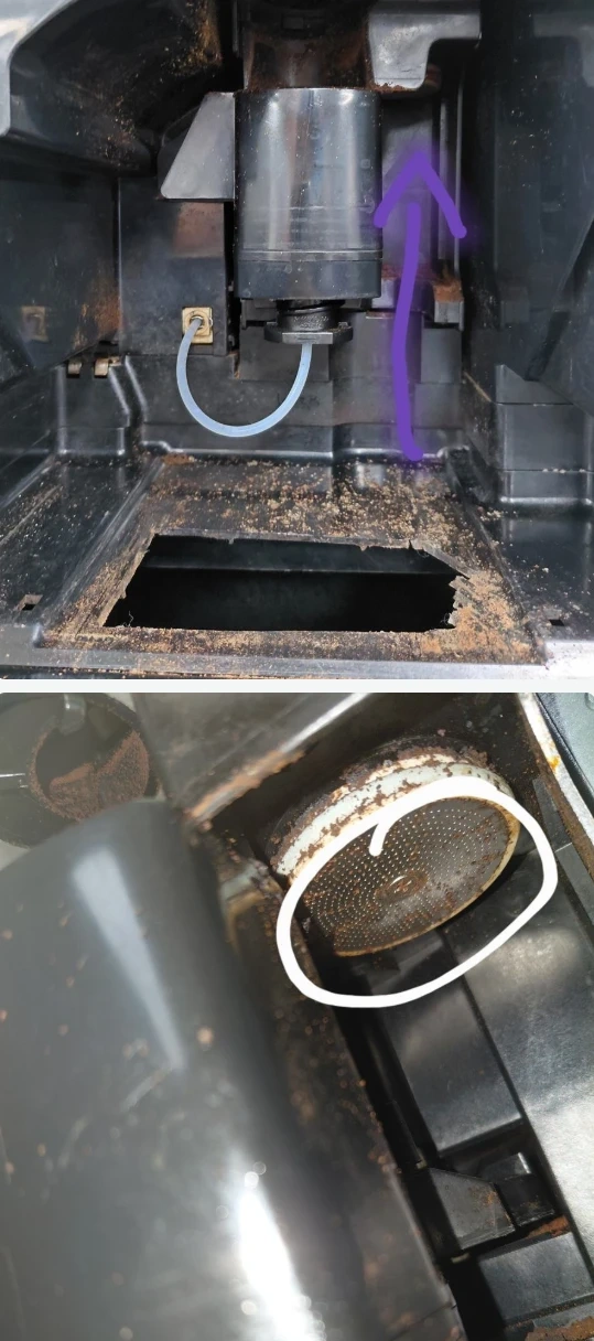 커피머신 내부 물티슈로 한번 닦아주실분 인근만