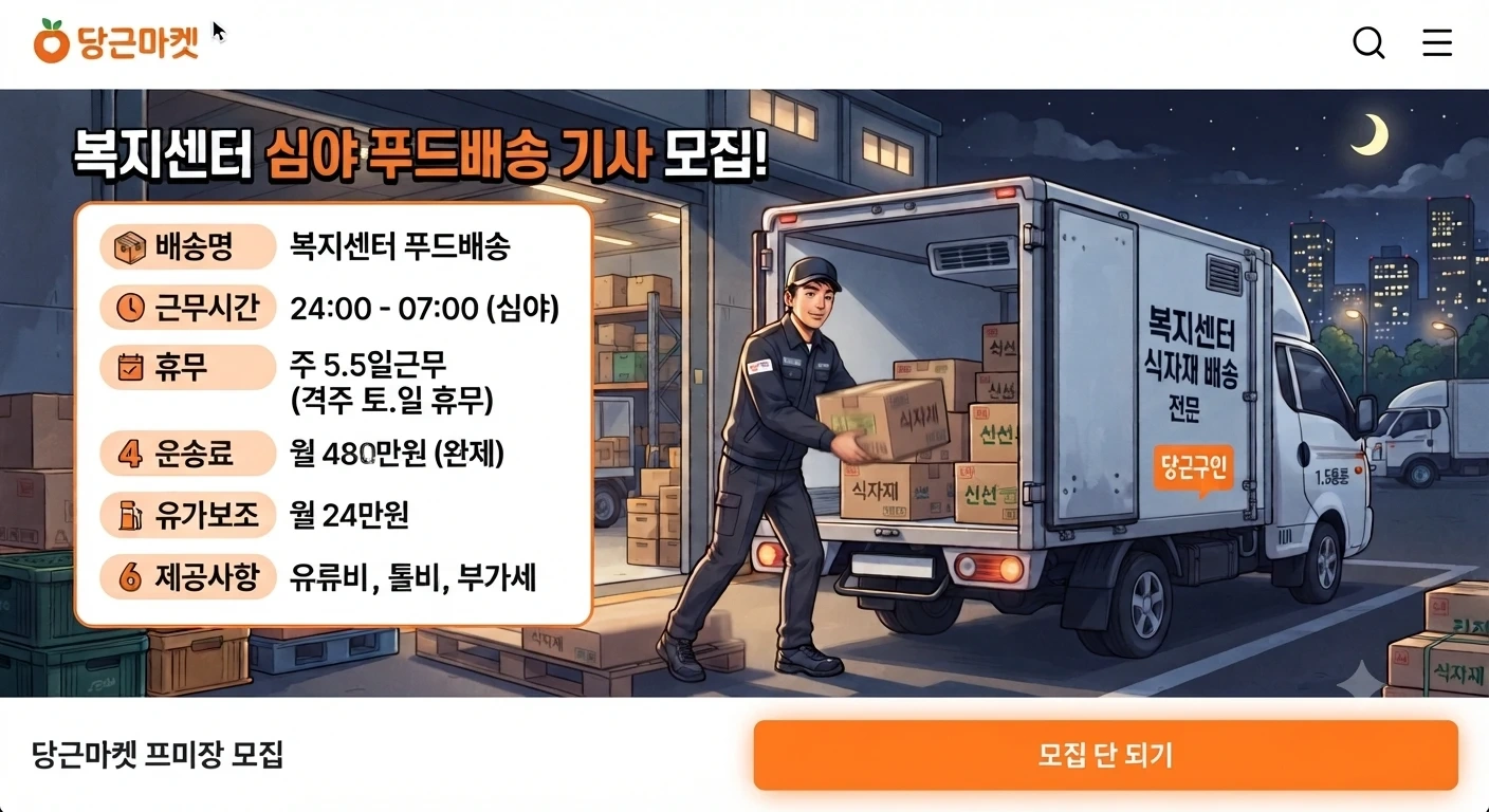 복지센터 푸드배송