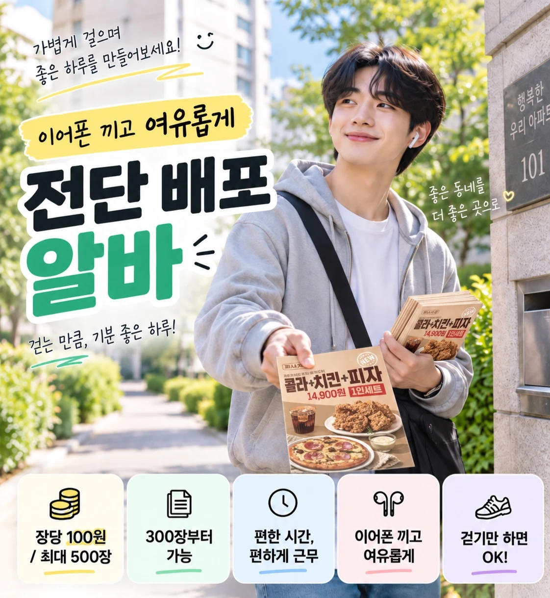 운동하며 돈 버는! 전단 알바!