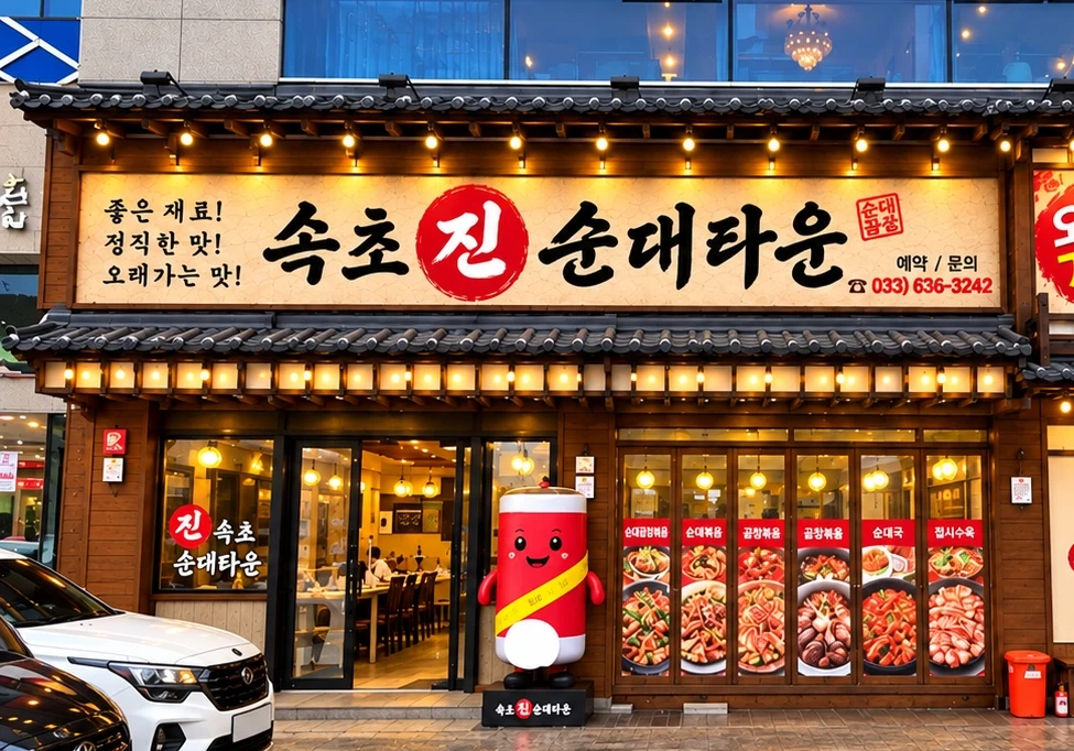 속초 진 순대타운에서 주방정직원및 홀 알바 구합니다