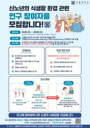 망원동 서울대학교 산학협력단 아르바이트 장소