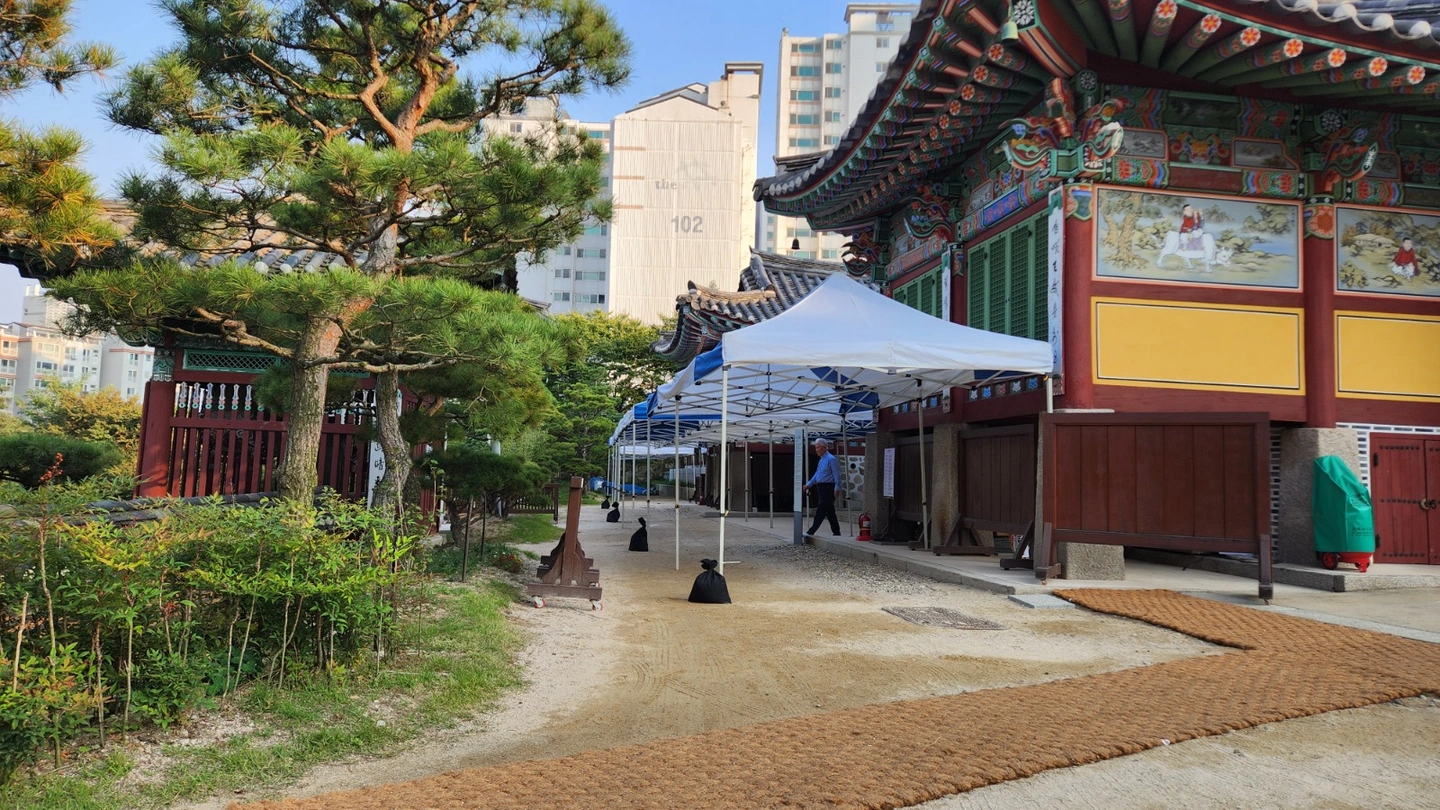 흥천사 행사장 무대,천막 철수작업