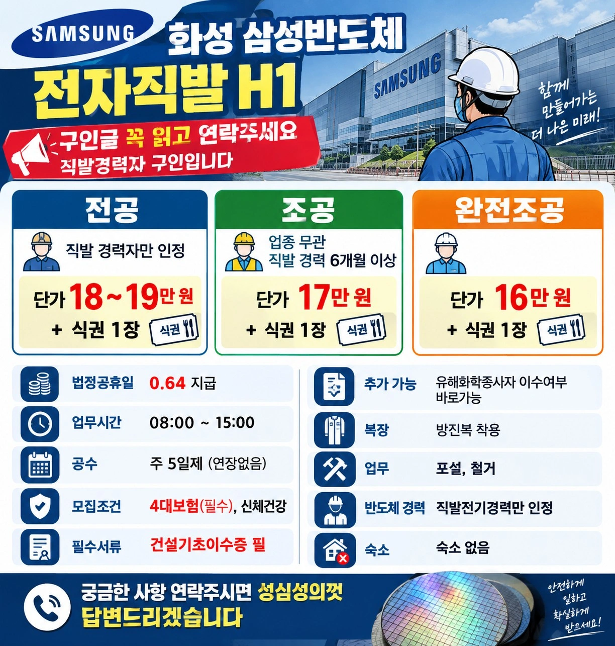 화성 삼성반도체 구인공고