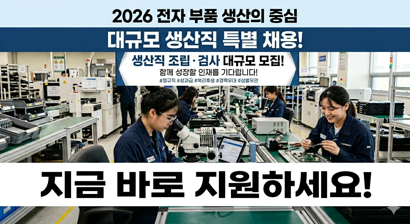 조립 포장 검수 사원 모집합니다