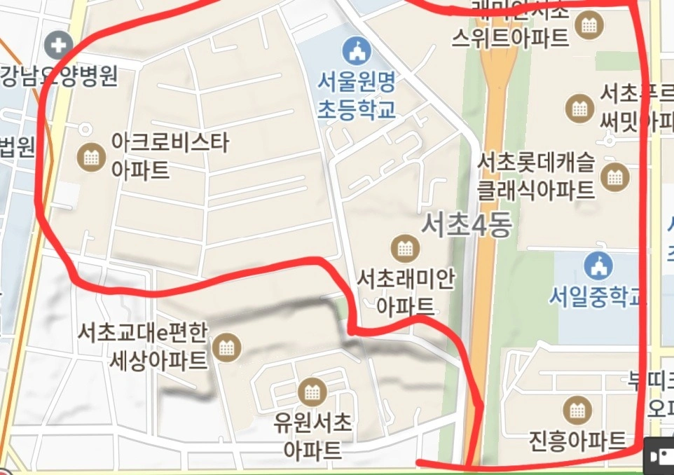 쿠팡 새벽배송 서초동 아파트구역