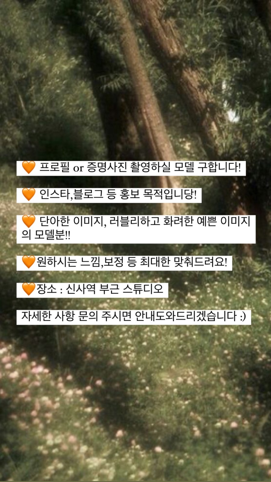 프로필/증명/면허 사진 모델 구합니당 공고 썸네일