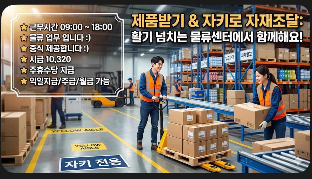 남동인더스파크역 인근 물류 자키사용