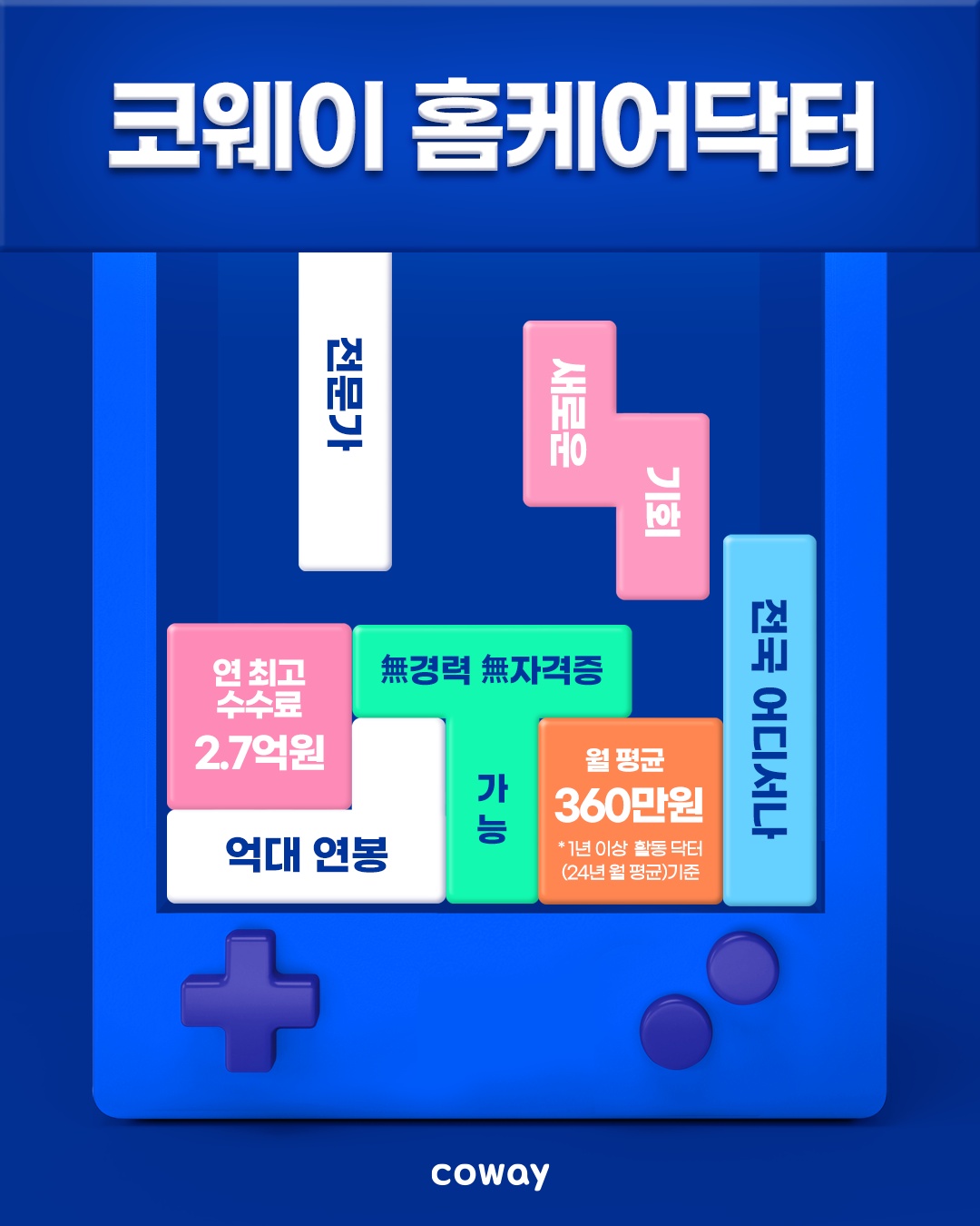 코웨이 홈케어닥터모집 월평균 360만원 공고 썸네일