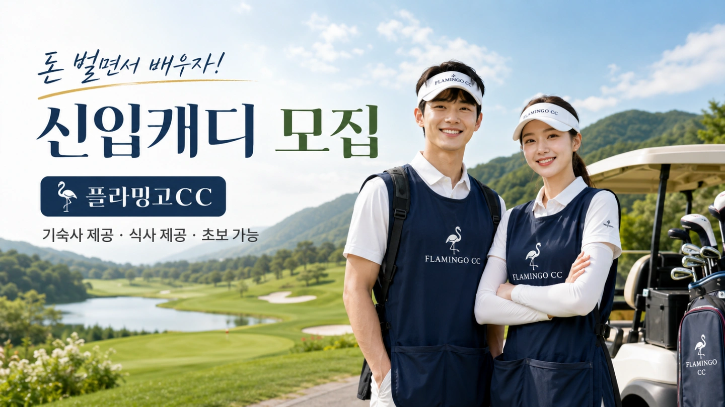 플라밍고CC 신입캐디 모집 초보 가능 기숙사 제공