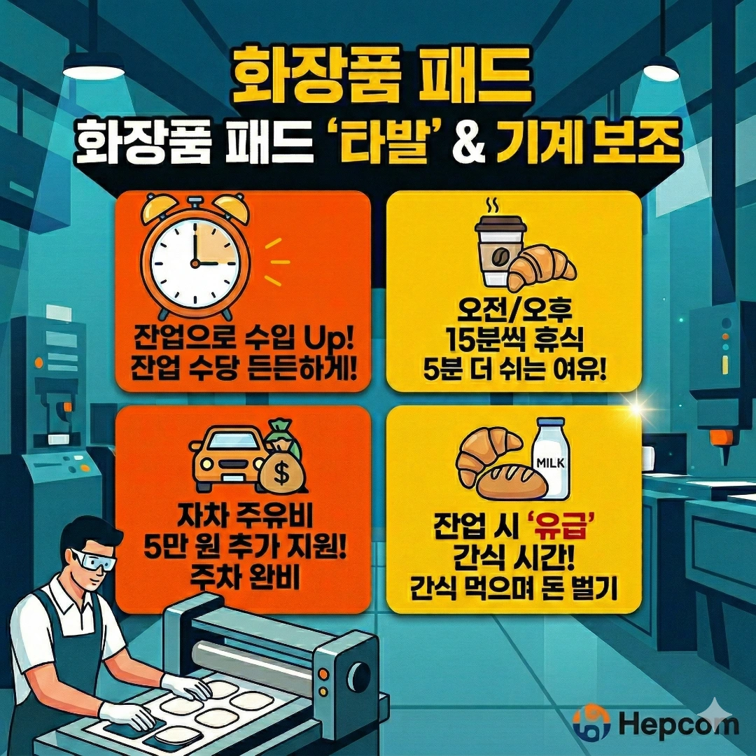 넉넉한 휴게시간/ 자차 5만원 지원