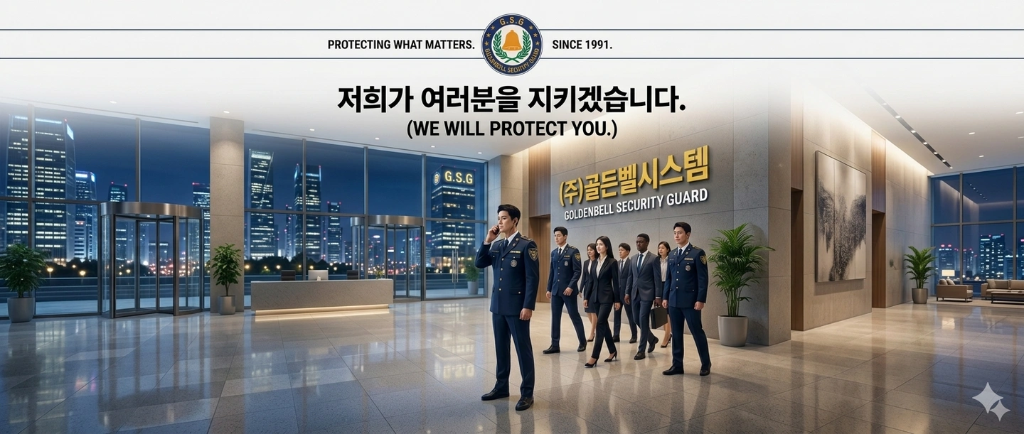 (주)골든벨시스템 보디가드 경호 시설경비 채용!