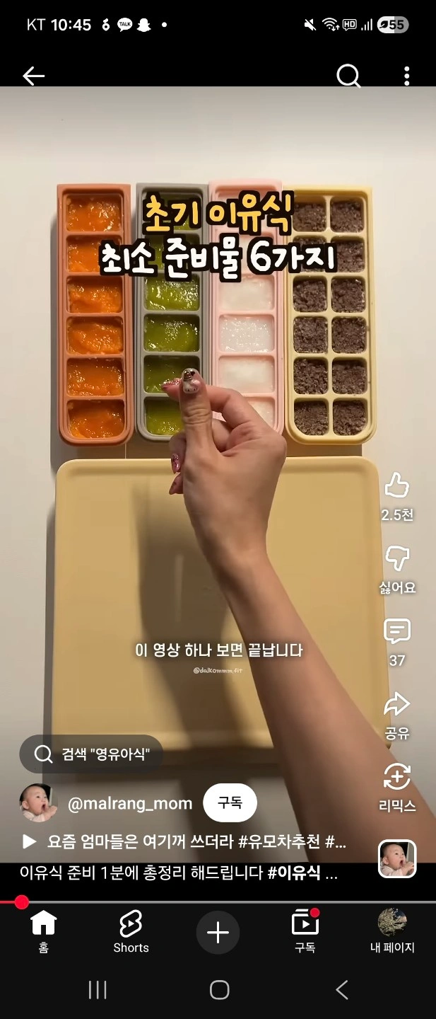 지금 아기 이유식 만들어주실 분