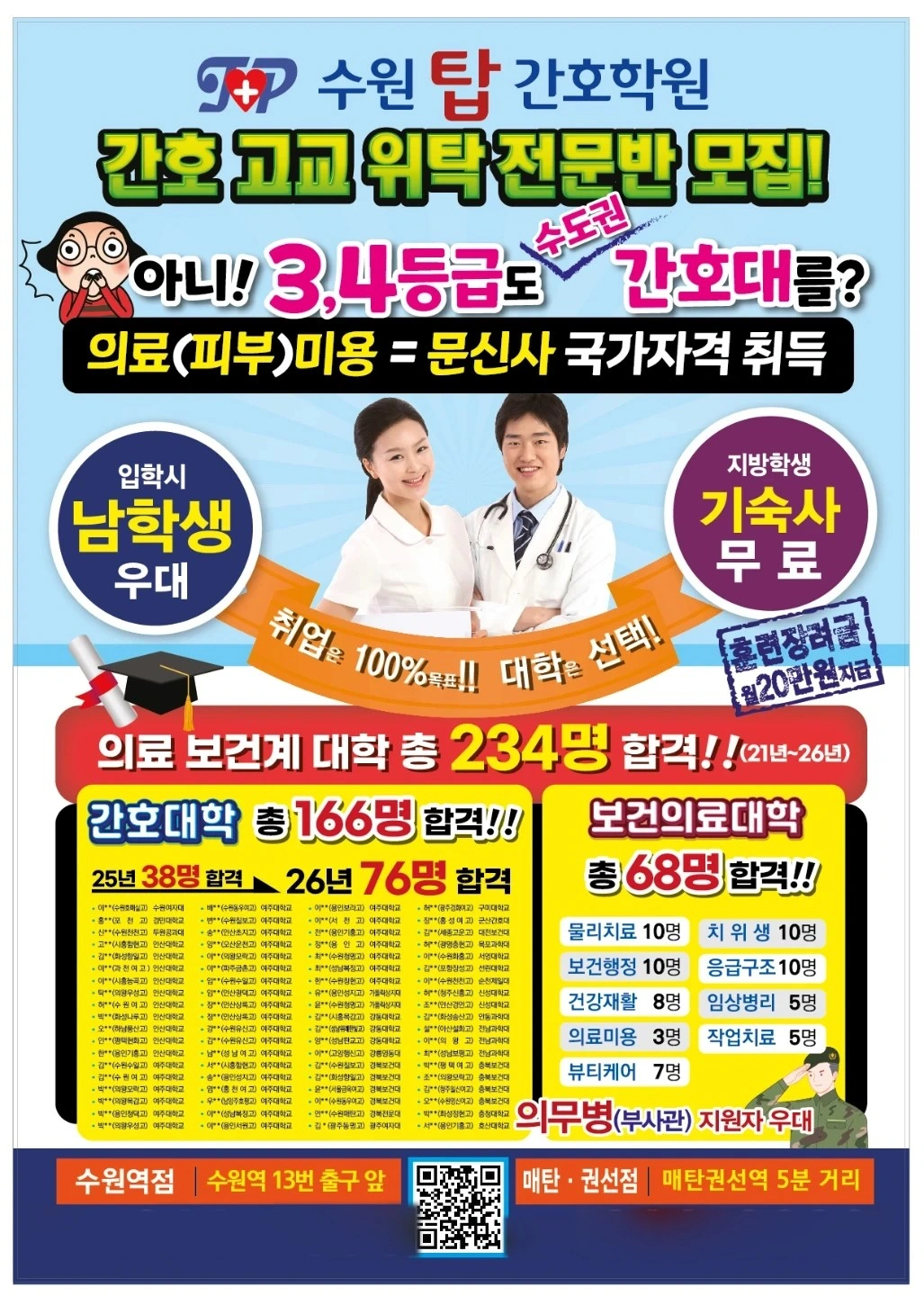 고등학교 방문 홍보 포스터 부착 인원모집