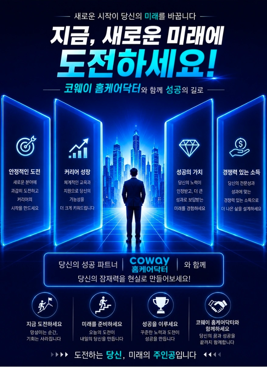 코웨이 홈케어닥터 월300~400만가능 닥터별상이