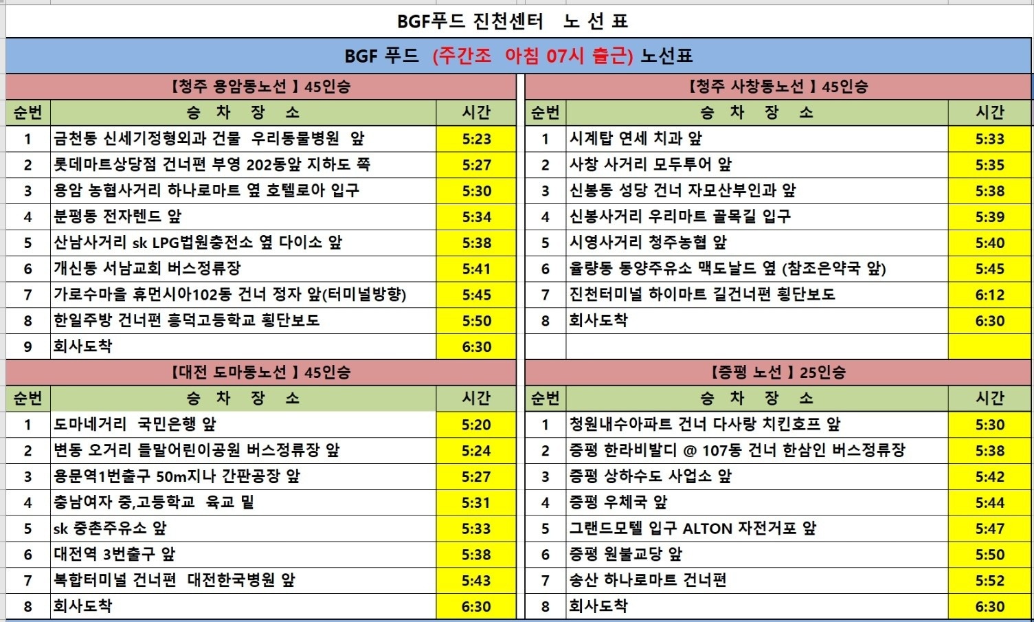 BGF푸드진천/주간/무료셔틀.식사 공고 썸네일