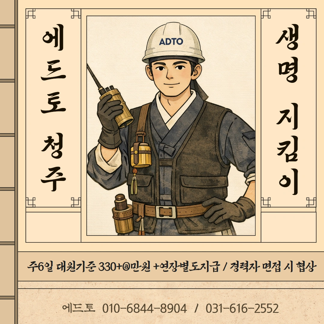 청주 안전감시단 경력자구인