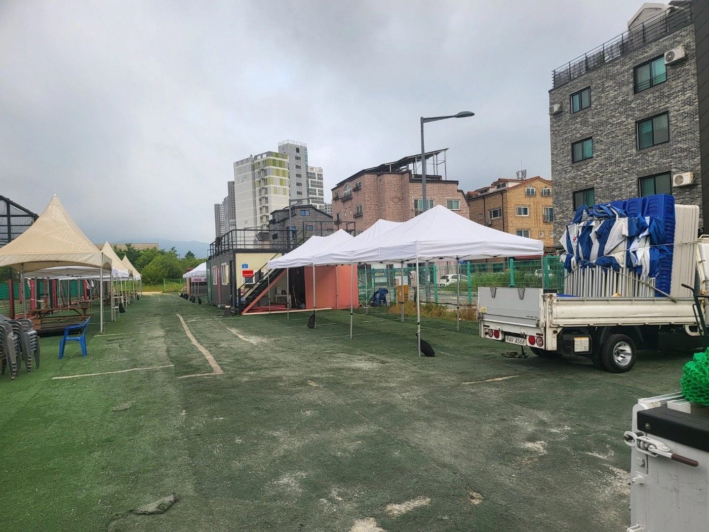 행사용 텐트철거