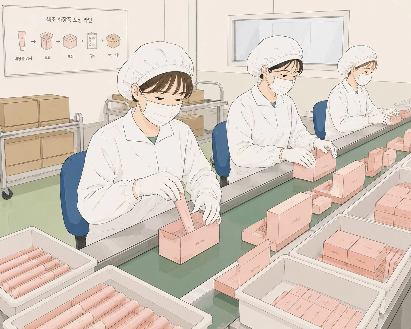 동춘역 좌식 색조제품포장 방학꿀알바 주부사원