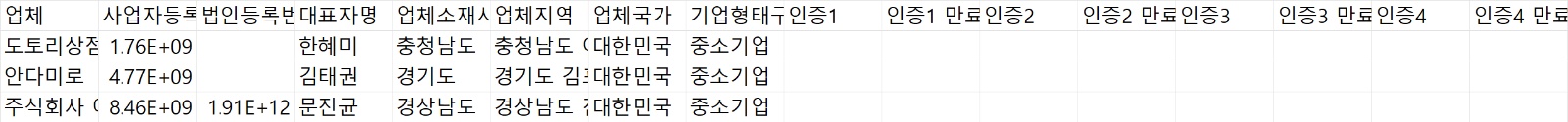 엑셀 고수 모십니다(데이터 매칭) 공고 썸네일
