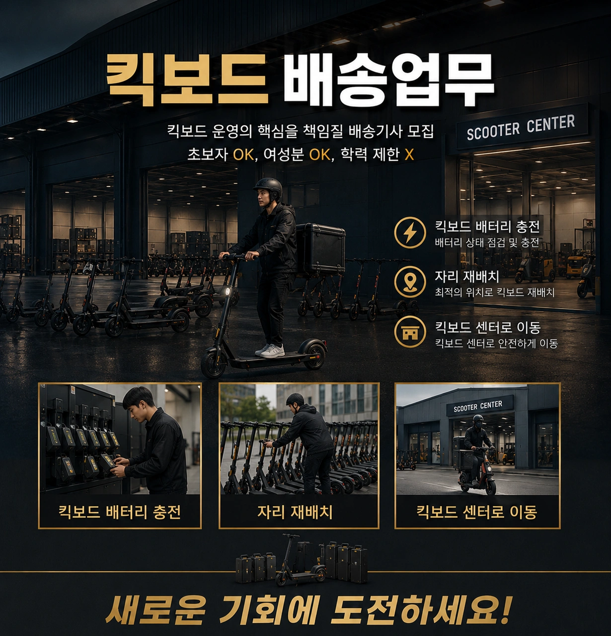 킥보드 배송업무 하실분!