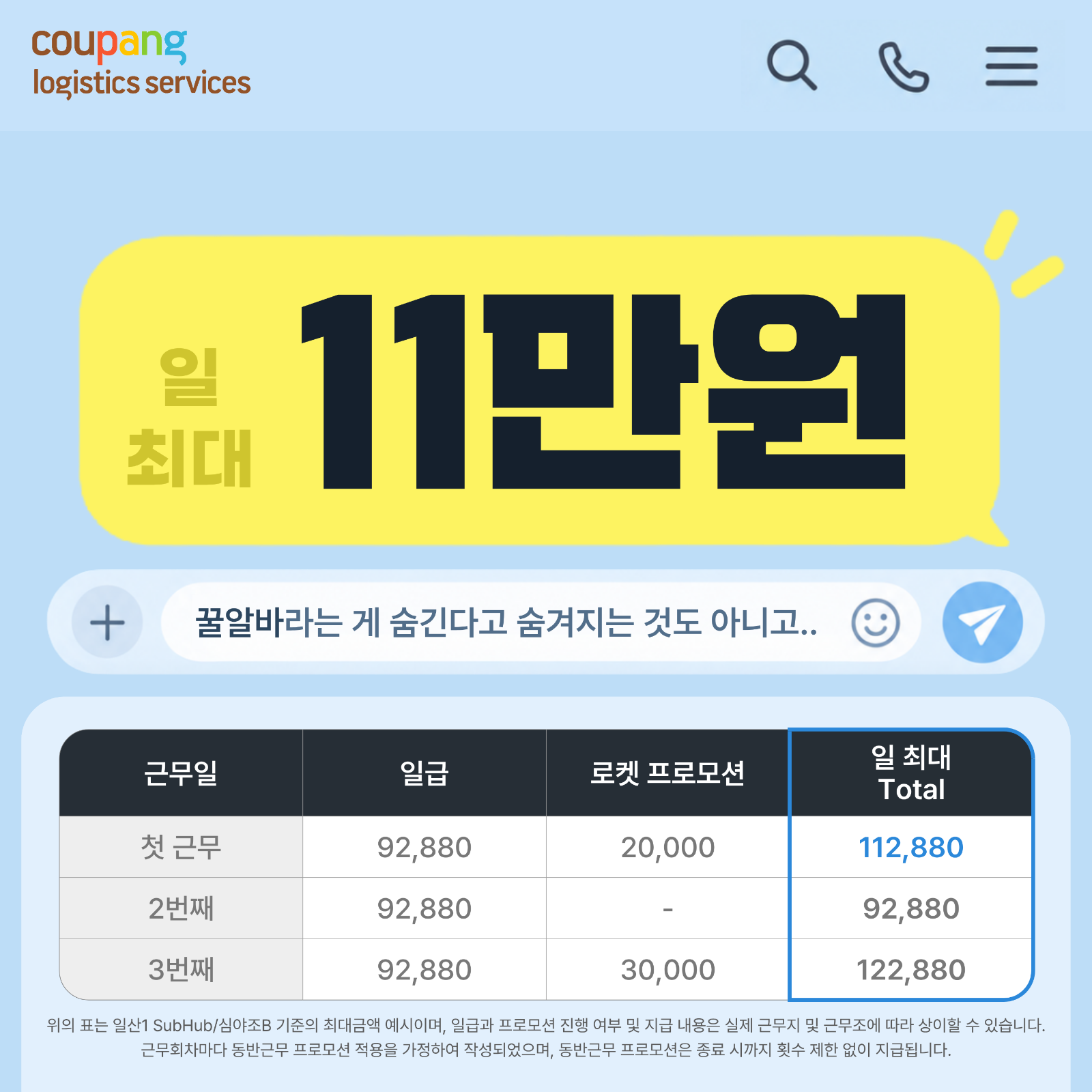 쿠팡알바가 꿀알바라는 게 숨긴다고 숨겨지는 것도 아니고