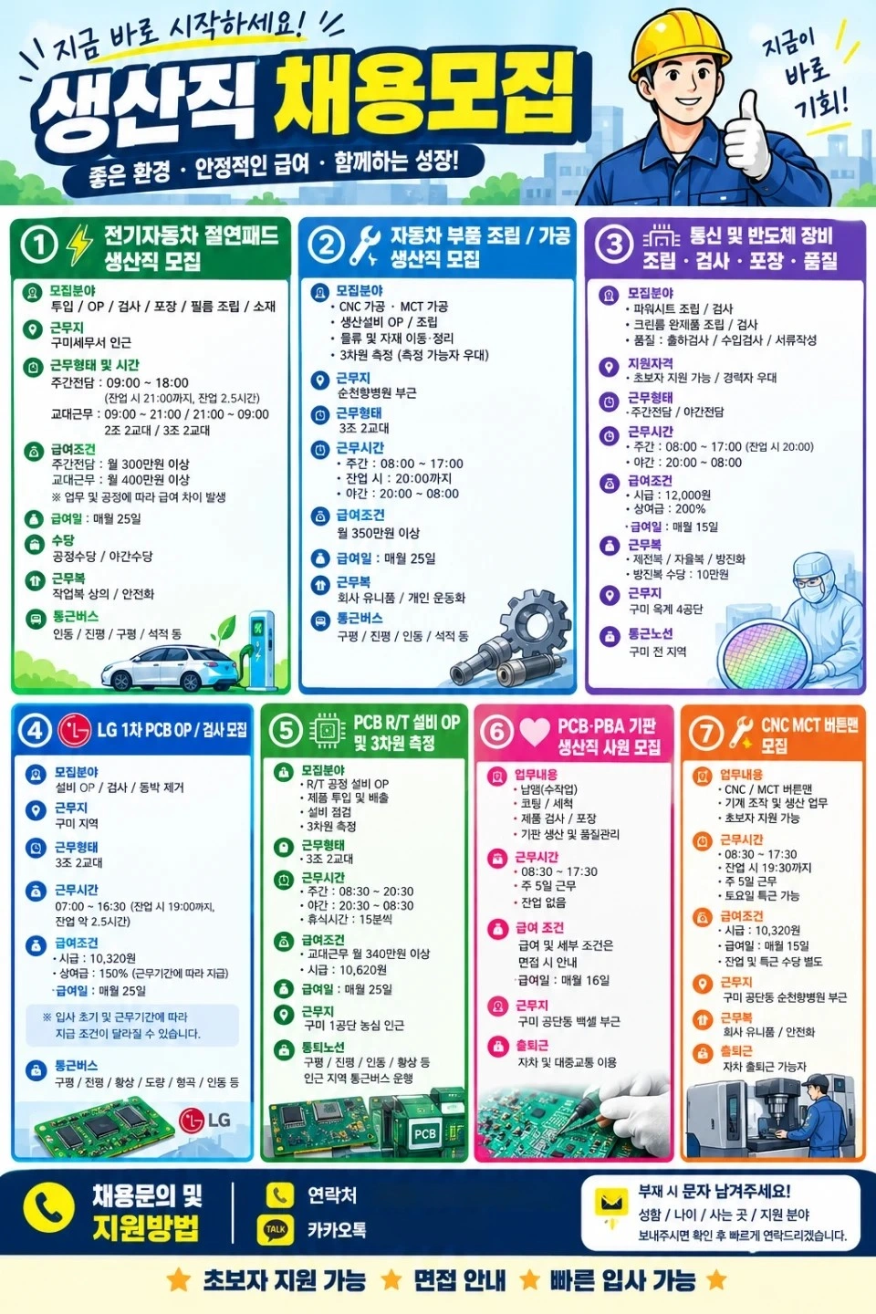 주간전담/2주2교대3조2교대 생산직