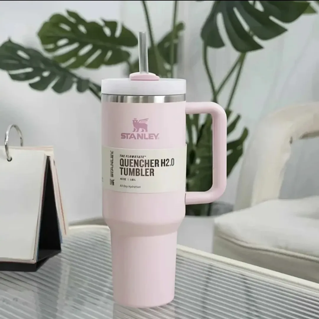 스텐리 텀블러 40oz. 1.1리터  핑크 연두