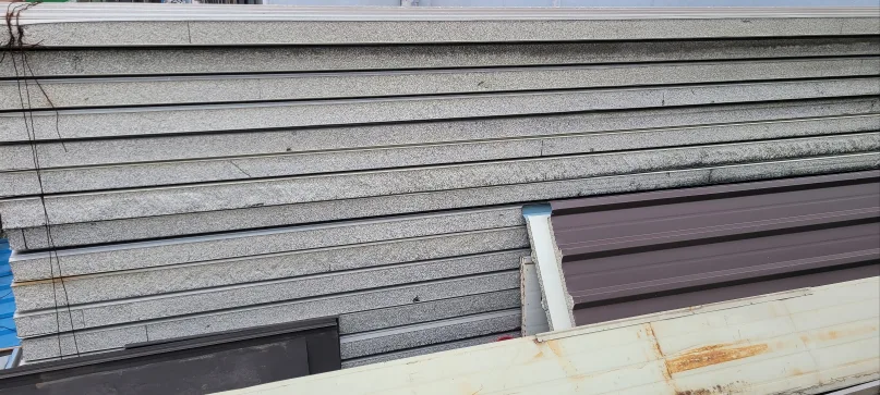 중고 난연판넬 길이6000두께125폭900  색상회색