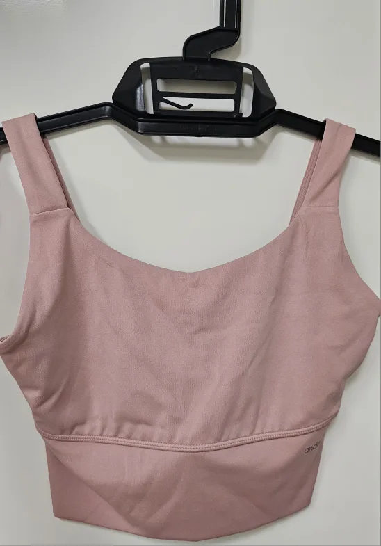 안다르 Andar 비 프리 올데이 크롭탑 로즈더스트 사이즈 2 새상품