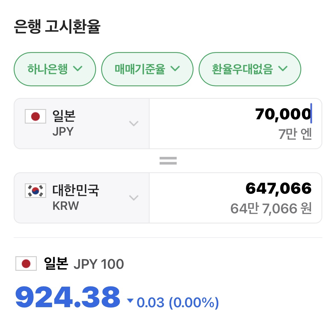 엔화팝니다(7만엔)
